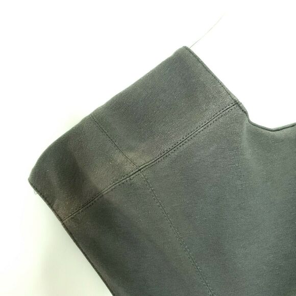 Helmut Lang V-Neck Asymmetrical Mini Dress M Green-Gray Asymmetrical Bodycon - Picture 6 of 8